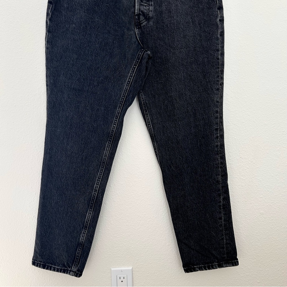 Everlane 90s Curvy Cheeky Black Denim Jean High Rise Straight Button Fly Size 29 - Picture 5 of 15